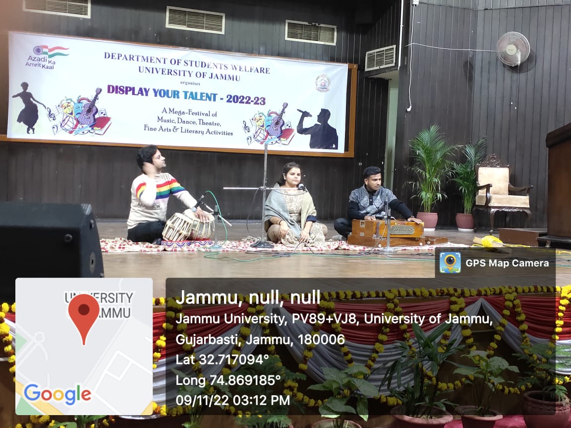 GCW Udhampur participated in events under Display Your Talent-2022-2023 at University of Jammu