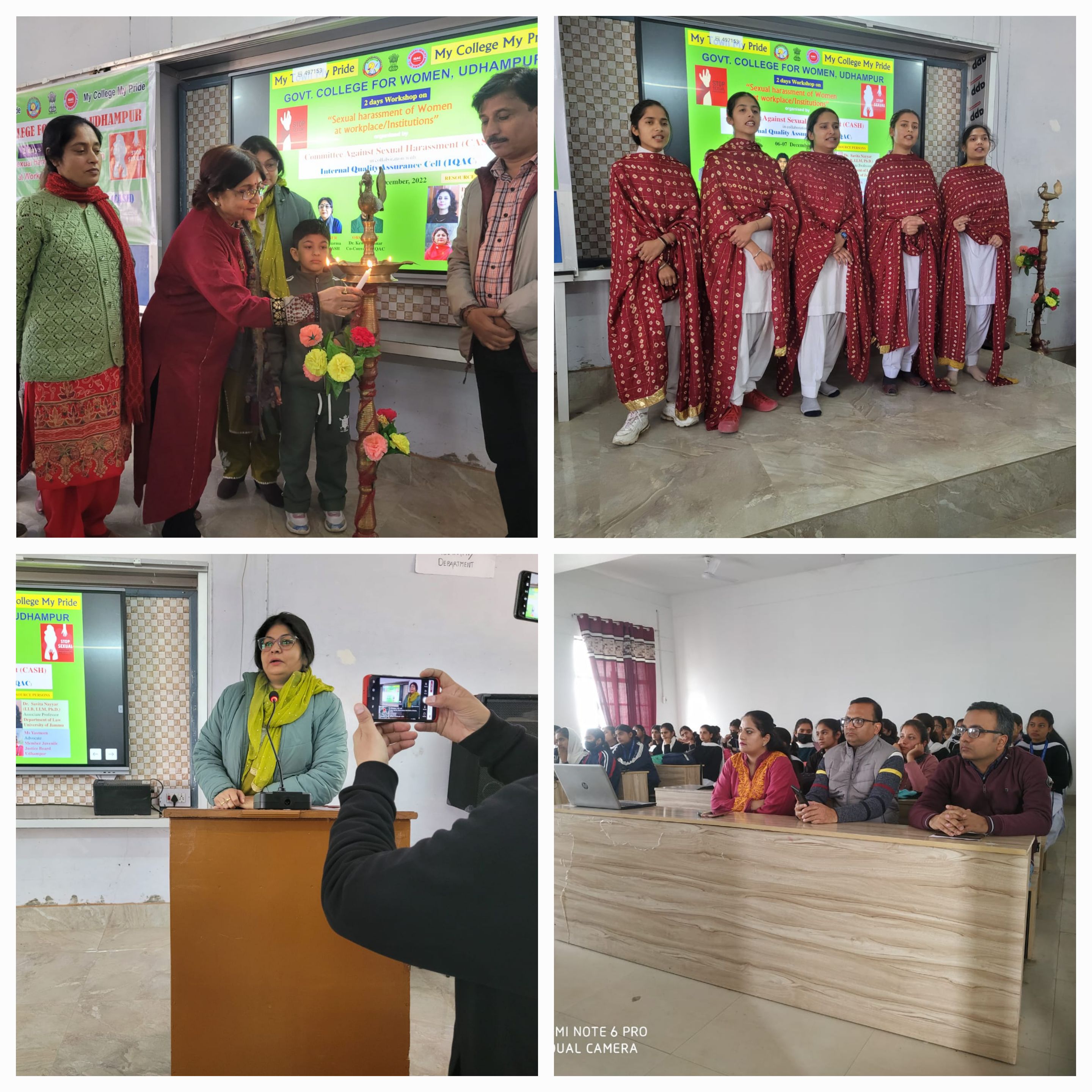 Workshop on Prevention of sexual harassment of Women at workplaces or Institutions
