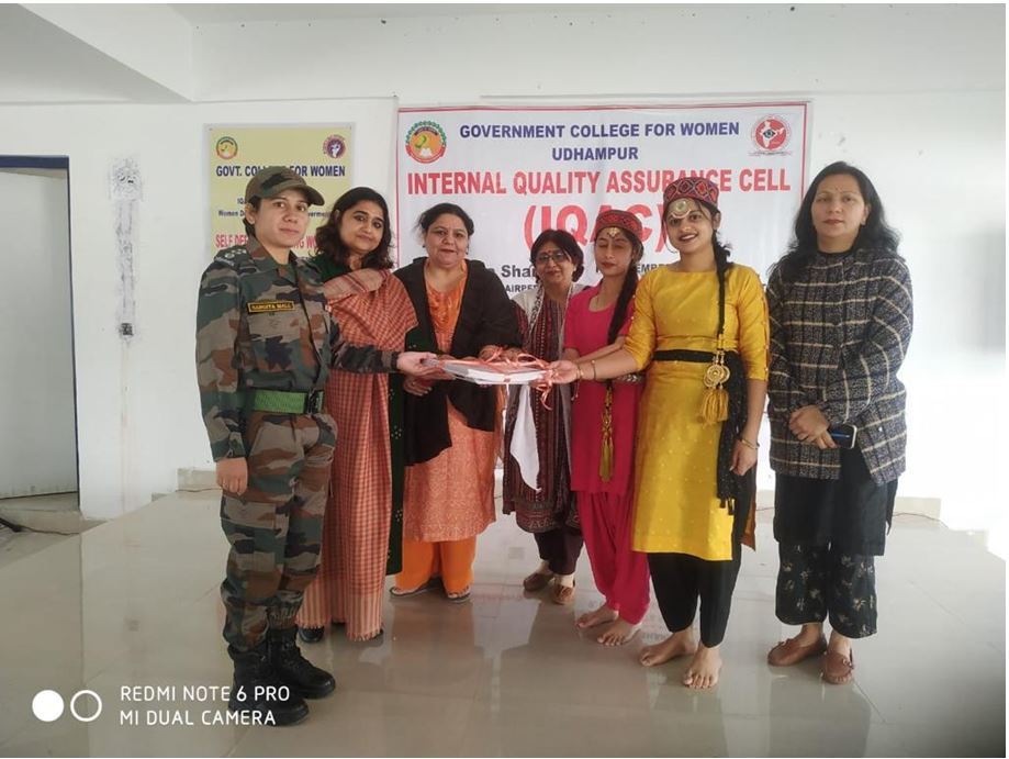 Four-day long self-defense training program was held for students of Government College for Women Udhampur wef 14-11-22 to 17-11-22