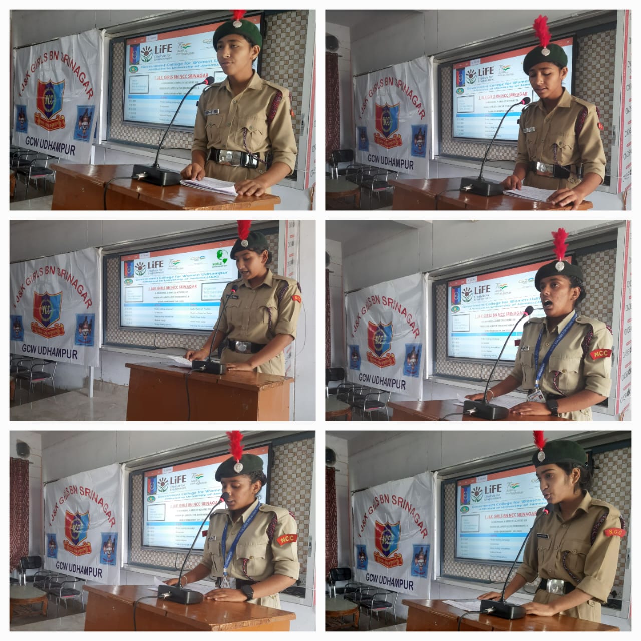 NCC Unit (1 J&K Girls Battalion NCC, Srinagar) of GCW Udhampur organised Smposium under Mission Life for Environment